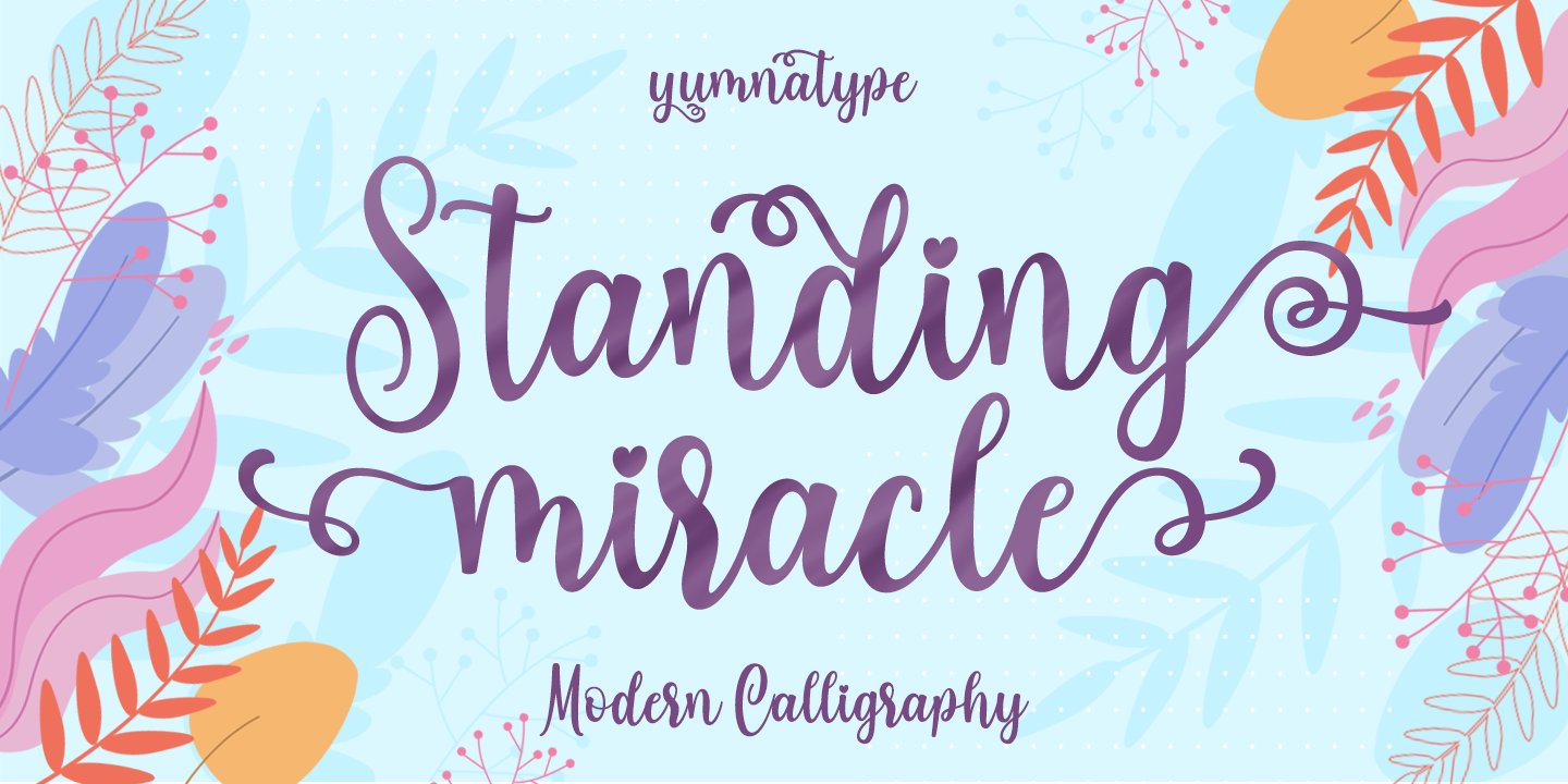 Пример шрифта Standing Miracle #1